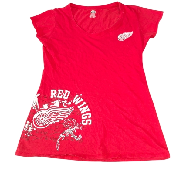 NHL Tops - NHL Red Wings Women's Red Tee